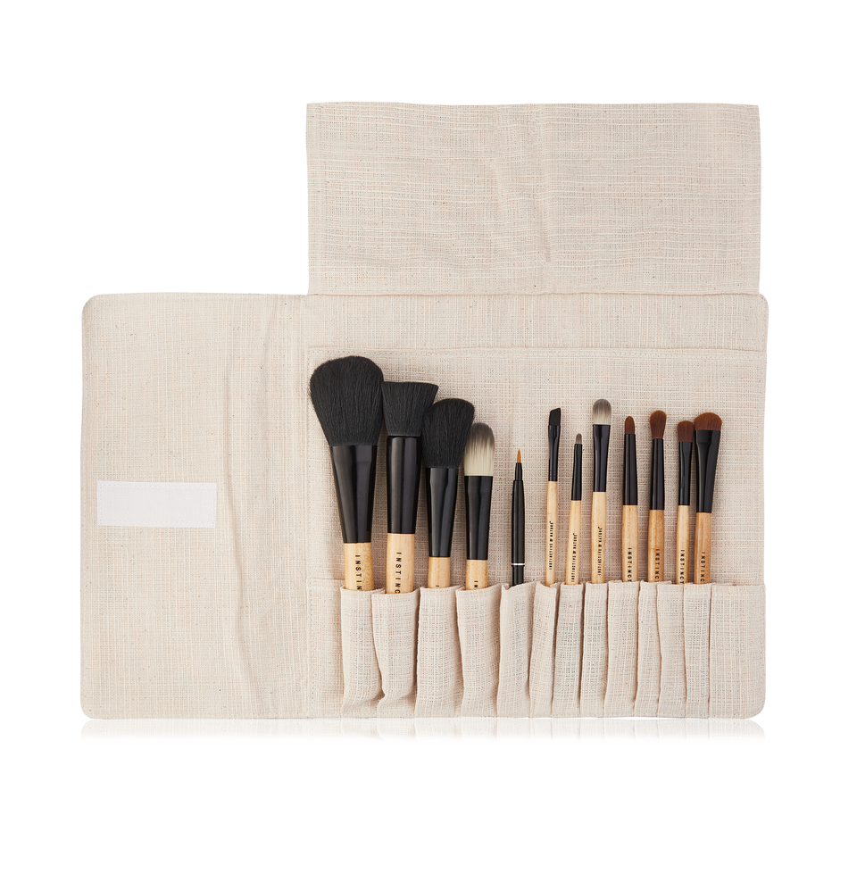5 Pieces Of Mirror Makeup Brush Set Portable Plastic Handle Powder Blu –  TweezerCo